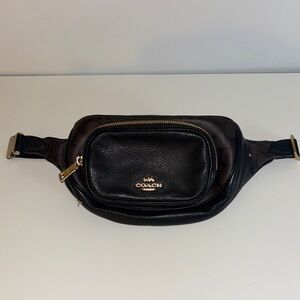 Coach Black Belt Bag Glossy Finish